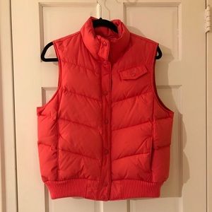 Bright pink. Down vest. Size Large.